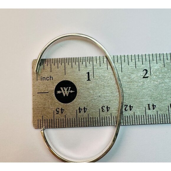 Estate Sterling Silver 925 Engraved "LOVE" Cuff Bracelet, Small Size, 6.87g - Picture 11 of 11